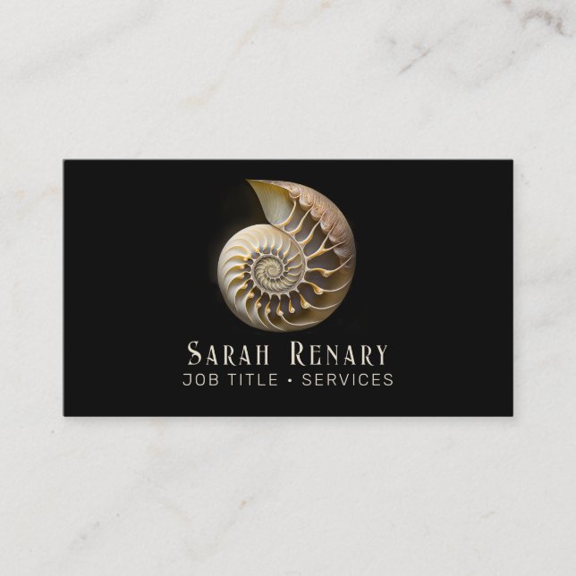 Nautilus Snäcka Visitkort (Framsida)