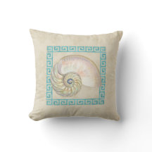 Nautilus Snäcka Watercolor Greece Nyckel Damask Be