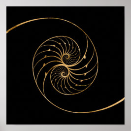 Nautilus Snäckors - Golden Pair Poster