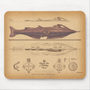 Nautilusen planerar vid David McCamant Mousepad Musmatta