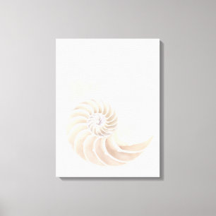 Nautilussnäcka, närbild canvastryck