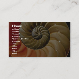 Nautilussnäckafoto Visitkort