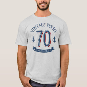 Nautisk 70th födelsedag tee shirt