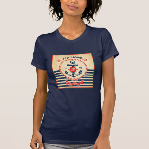 Nautisk affisch för vintage t shirt