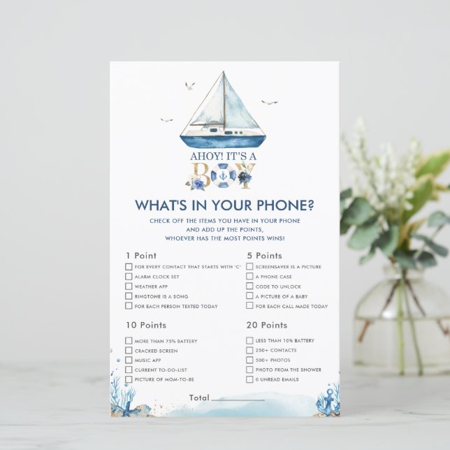 Nautisk ahoy Det är en pojke som är i ditt Mobila  (Stående Fram)