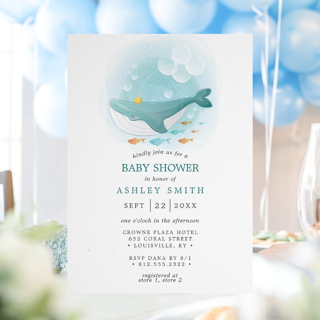 Nautisk akvarell valprins baby shower inbjudningar (Skapare uppladdad)
