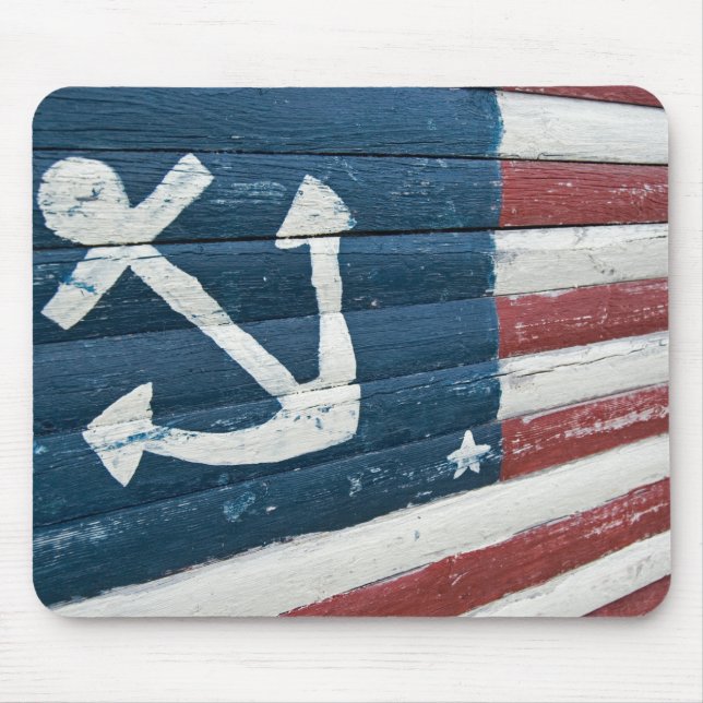 Nautisk amerikansk Flagga Mouse Pad Musmatta (Framsidan)