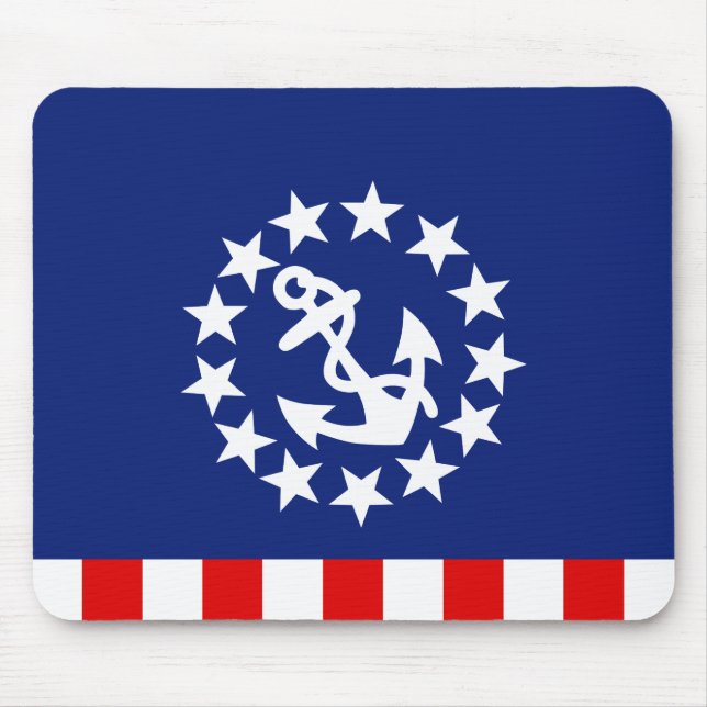 Nautisk amerikansk Yacht Flagga Design Musmatta (Framsidan)