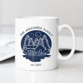 Nautisk anchor-familjen Namn vid Blue Sjö House Kaffemugg