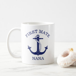 Nautisk anchor First Mate Nana Grandmor Kaffemugg
