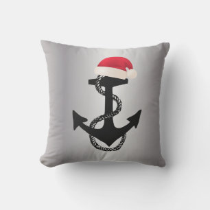 nautisk ANCHOR med SANTA HAT   Kudde