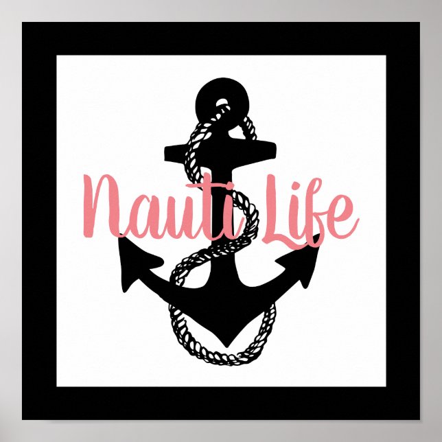 nautisk ANCHOR + NAUTI LIFE | Poster (Framsidan)