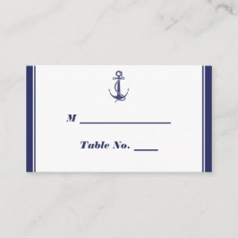 Nautisk anchor Navy Bröllop Place Cards Placeringskort