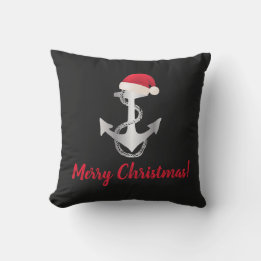 nautisk ANCHOR och Santa Hat | Kudde