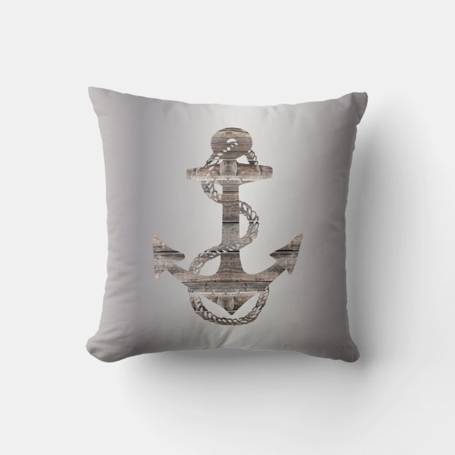 nautisk ANCHOR + ROPE | DEKORATIV KUDDE (Framsida)