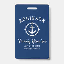 Nautisk Ankar Familjeåterträff Navyblå & Vit