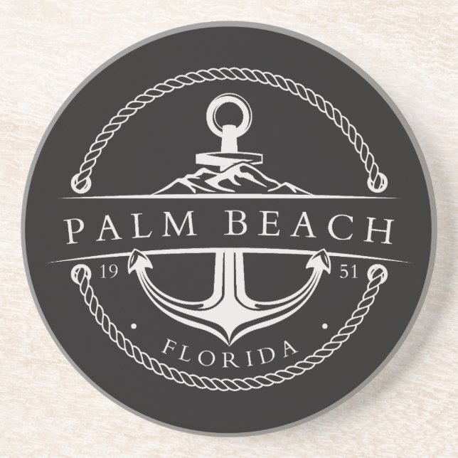 Nautisk Ankar Palm Beach Florida 1951 Underlägg (Framsidan)