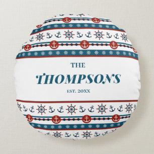 Nautisk Ankare Bröllopsårspresent Idé Rund Kudde