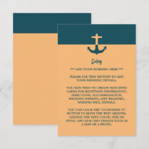 Nautisk ankare - korallblått - närmare Bröllop