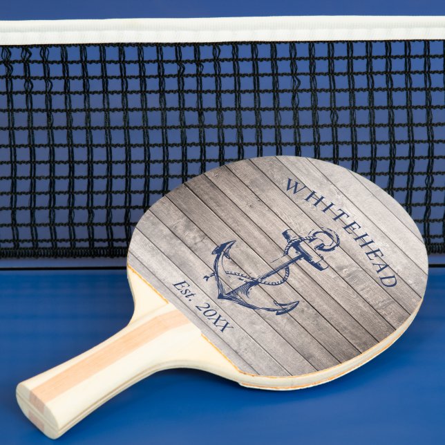 Nautisk Ankare Monogram Beige Trä Pingisracket (Insitu)