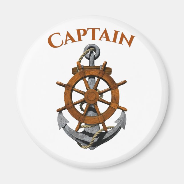 Nautisk ankare och befälhavare magnet (Framsidan)