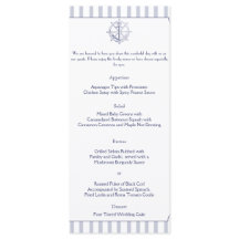 Nautisk ankare på Grått Rand Bröllop Menu