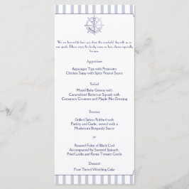 Nautisk ankare på Grått Rand Bröllop Menu Meny