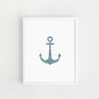 Nautisk ankare, Poster Nursery Wall Art