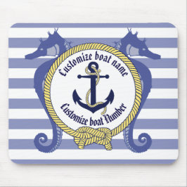Nautisk ankare/sjöhäst/knut/Anpassa namn, # Musmatta