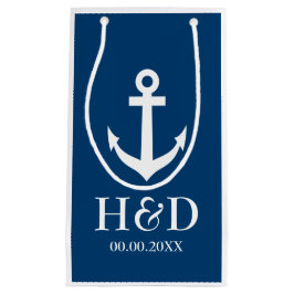 Nautisk ankarpunkt i monogram bröllopsförmånspress