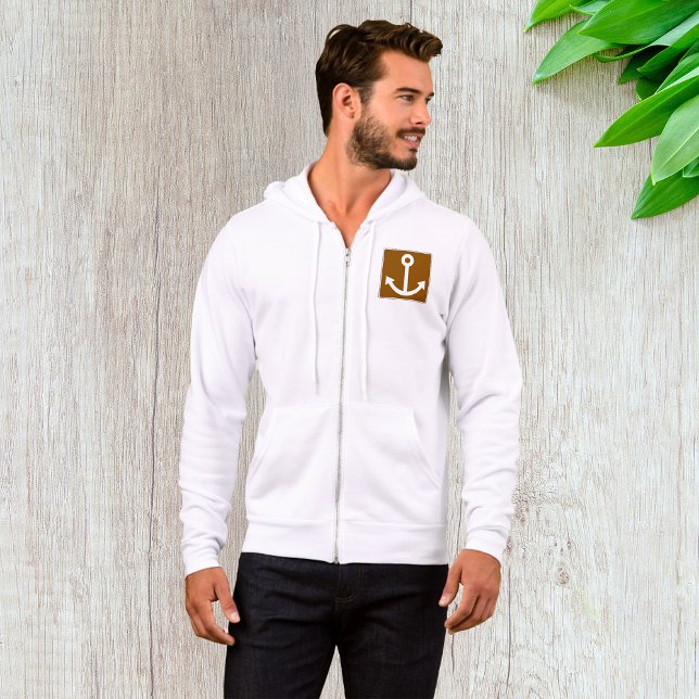 Nautisk Ankarsymbol Brun Marina Skylt T Shirt (Skapare uppladdad)