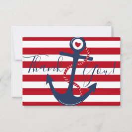 Nautisk ankor Red White Ocean Boat Tack Kort