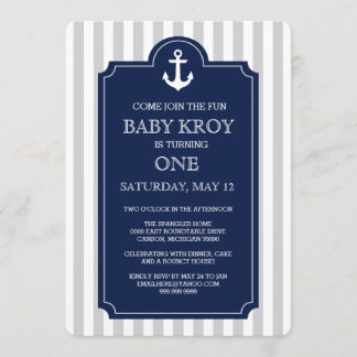 Nautisk baby showerinbjudan inbjudningar