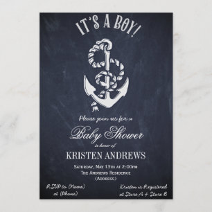 Nautisk baby showerinbjudan inbjudningar