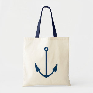 Nautisk båt ankare tote väska Marinblå handtag