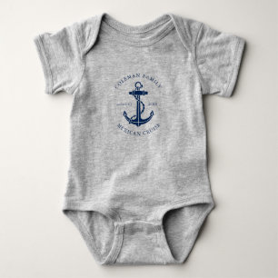 Nautisk båtankare familjematchning t shirt