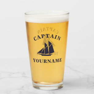 Nautisk båtkapten Personlig Tumbler Glas