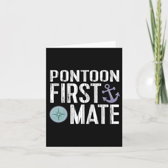 Nautisk Båtliv Ponton Förste Mates Ankar  Kort (Framsida)