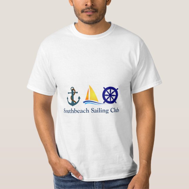 Nautisk besättning eller Klubb White T-Shirt (Framsida)