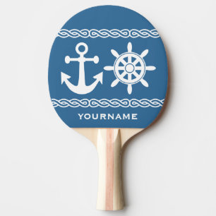 Nautisk beställnings- text- & färgpingpong paddl pingisracket