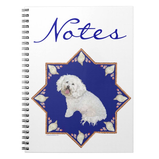 Nautisk Bichon Frise Anteckningsbok (Framsidan)
