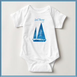 Nautisk blå segelbåt t shirt