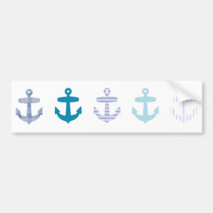 Nautisk blått ankrar design bildekal