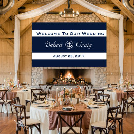 Nautisk Bröllop-banderoll 3' x 5'