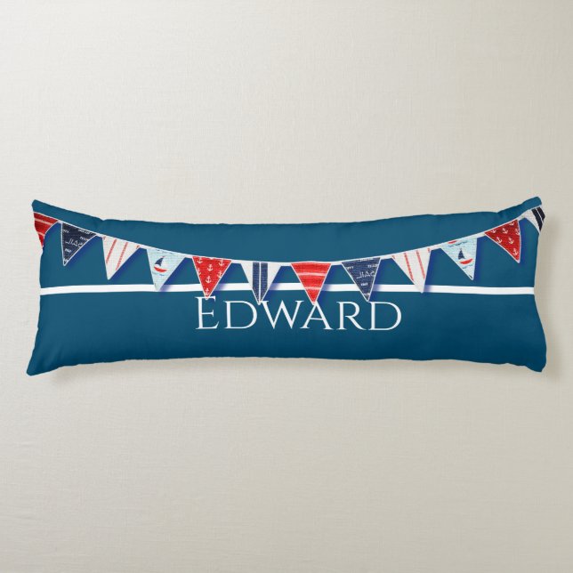 Nautisk bunt kroppskudde (Framsidan)