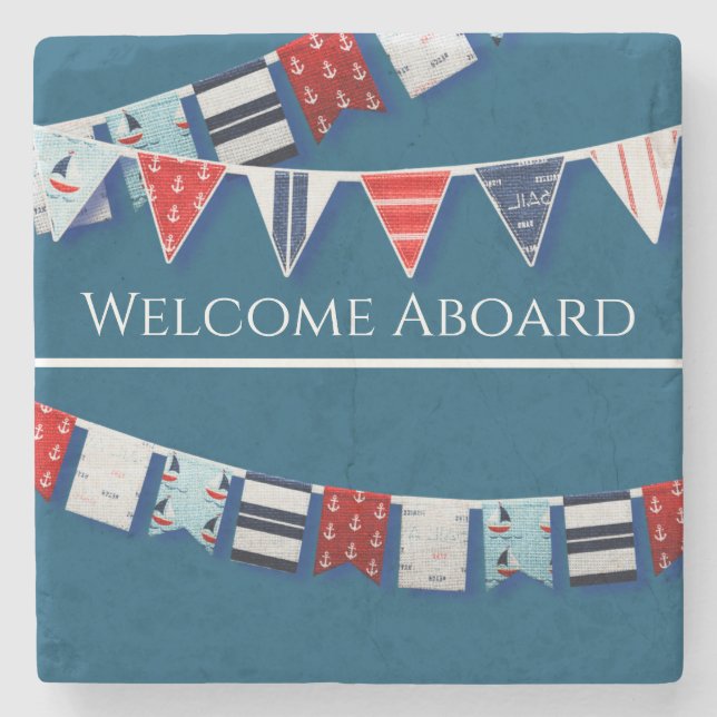 Nautisk bunt stenunderlägg (Framsidan)