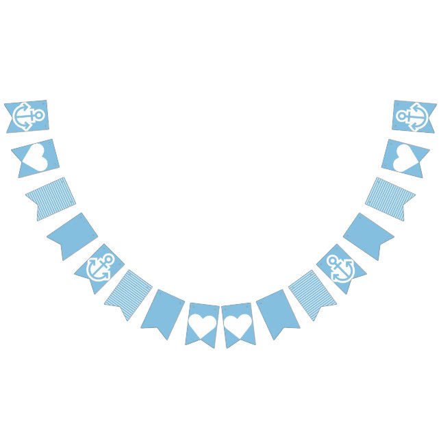 Nautisk bunt vimplar (Alla)