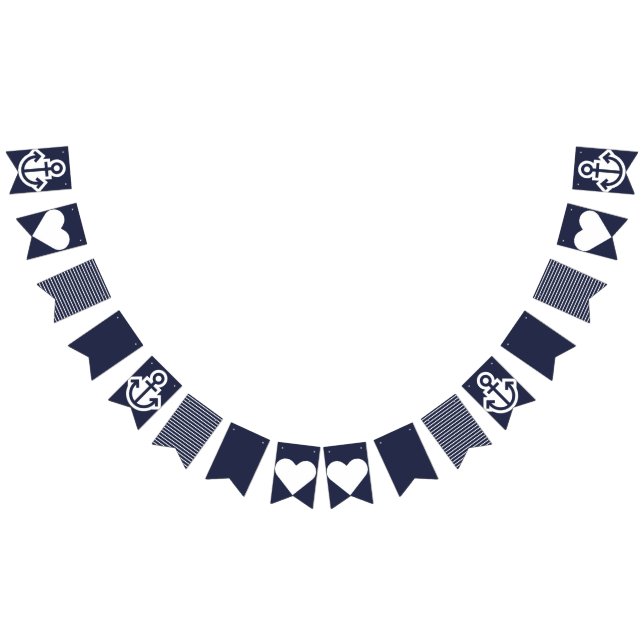 Nautisk bunt vimplar (Alla)