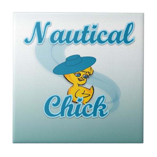 Nautisk chick #3 kakelplatta (Framsidan)