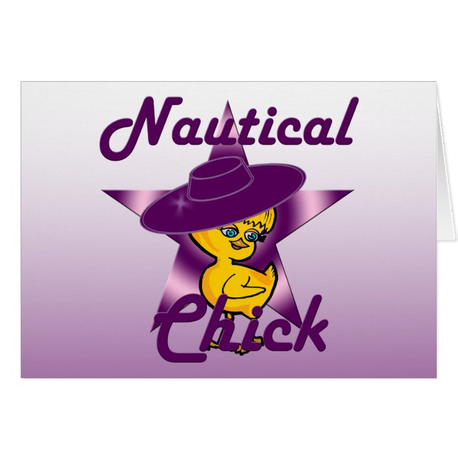 Nautisk Chick #9 Hälsningskort (Framsidan Horizontal)